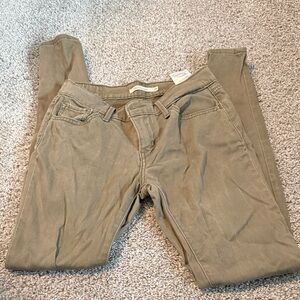 Levi's Khaki Green Women's Skinny Jeans